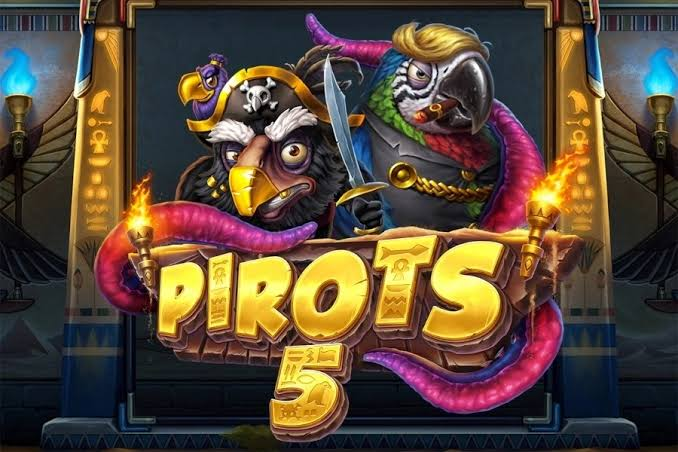 I quattro uccelli di Pirots 5 di ELK Studios, rosso viola verde e blu, mentre attraversano ponti dimensionali e affrontano un boss del varco su una griglia che si espande tra galassie in collasso